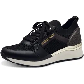 Marco Tozzi Wedge Sneaker Damen Schwarz/Gold 37