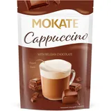 MOKATE - Cappuccino Belgische Schokolade - Cremiger Instant-Kaffee mit Milchschaum - Chocolate Coffee - Schokoladen-Kaffee Aromatisch Süß Kaffeepulver - Einfach mit Heißem Wasser Aufgießen - 110g