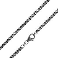 trendor 39510 Herren-Halskette 925 Silber Oxydiert Rund-Venezia-Kette 50 cm