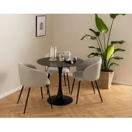 VCM Eleanor Esszimmerstuhl Stoff beige 2er Set