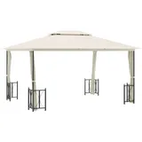 DOTMALL Pavillon Gartenzelt mit Seitenwänden & Doppeldach,Metall Gestell,4 x3 m