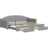 vidaXL Tagesbett 90 x 200 cm Hellgrau