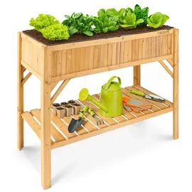 Arebos Hochbeet 119 x 53 x 90 cm Braun