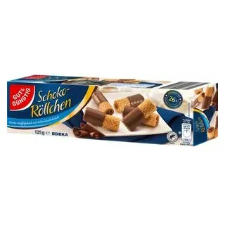 Gut&Günstig Schoko-Röllchen Vollmilch Kekse 125,0 g