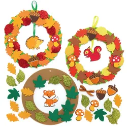 3 x Herbst Kranz Bastelsets