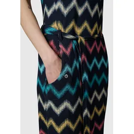 Ragwear Sommerkleid Midikleid Print Blau/Rot/Türkis 42