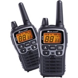 Midland XT70 Funkgerät, Dualband Walkie Talkie, professionelles Funkgerät mit 69 LPD und 24 PMR446 Kanälen, Schnellladung, 12 km Reichweite, 38 Töne, 83 Codes, Farbe Grau, Set mit 2 Funkgeräten, C1180