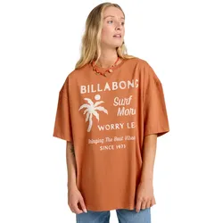 T-Shirt BILLABONG "Jumps In Water", Damen, Gr. XS, sunburnt, 100% Baumwolle, Langarm, Shirts