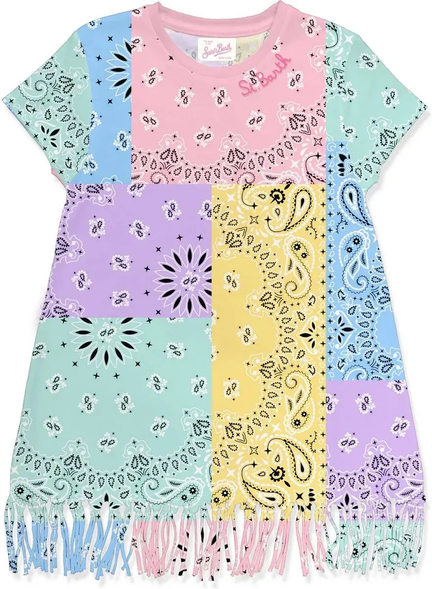 MC2 Saint Barth Abbey Girl Dress With Fringe bandanna round color emb (03517L) 8 yrs