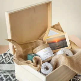 Creative Deco Holzkiste 40 x 30 x 24 cm 1-tlg. beige