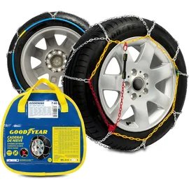 Goodyear Satz von 2 x 9mm Metall Auto Schneeketten Größe 80 mit automatischem Spanner