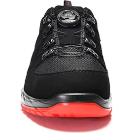 ELTEN MADDOX BOA® black-red Low ESD S3 Damen und Herren, Textil, Stahlkappe, leicht, sportlich, Schwarz/Rot, Größe: 40