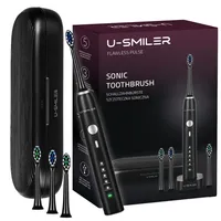 U-smiler Schallzahnbürste, Mit Reiseetui, Timer und 4 Aufsätzen, 3