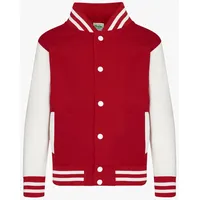 Just Hoods by AWDiS College-Jacke Fire Red/White 140