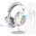 Fifine Gaming Headset mit Mikrofon Over Ear Kopfhörer mit Kabel, USB Headset, Weiß - Weiß