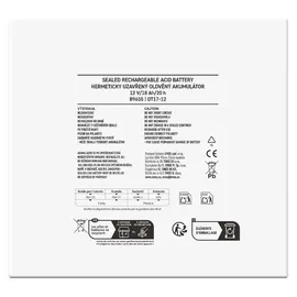 EMOS Wartungsfreier Bleiakku 12V 18Ah - AGM Batterie - Für Notbeleuchtung, Alarmsysteme, USV-Geräte - Ventilgesteuert, Sicherheitsventile - 181x77x167 mm