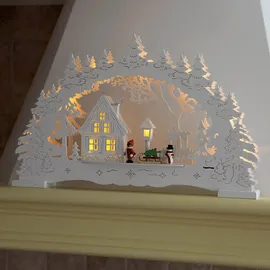 Star Trading LED Schwibbogen Village Lichterbogen 10 LEDs warmweiß