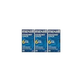 Maxell VHS blanko 3er Pack Standard Grade t-120 6 Stunde EP Modus/246 M