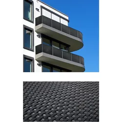 Polyrattan PVC Sichtschutz Matte 300x90 Balkon Zaun Windschutz anthrazit