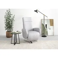 sit&more TV-Sessel Grenoble Kunstleder 71 x 110 x 82 cm Silber mit Kopfteilverstellung, wahlweise mit 2 Motoren, Akku & Aufstehhilfe