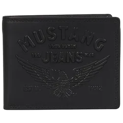 Geldbörse MUSTANG "Valencia", schwarz, Basic, Kleinlederwaren, Geldbeutel Herrnbörse Portemonnaie