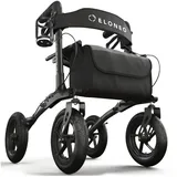 eloneo Outdoor Rollator mit Luftbereifung schwarz
