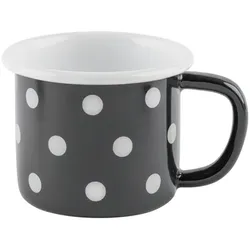 Sallys Emaille Tasse - groß gepunktet