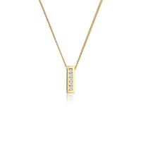 Elli DIAMORE Halskette Damen Klassisch Elegant Diamant (0.075 ct.) 585 Gelbgold