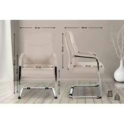 CLP Besucherstuhl Hobart taupe/Stoff