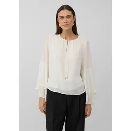 s.Oliver Tunika-Bluse mit fließenden Volant-Ärmeln - creme - 48