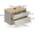 Vicco Waschbeckenunterschrank Edelin 2 Schubladen 80 x 50 x 45 cm Grau