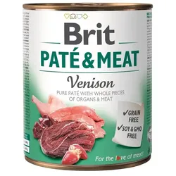 BRIT Pate&Meat venison 800 g Pastete mit Wildfleisch für Hunde