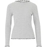 Cartoon Langarm-Shirt mit Kragen Weiß/Schwarz | 38