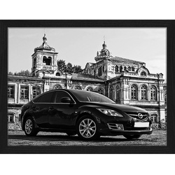 ANY IMAGE Digitaldruck »Mazda«, Rahmen: Buchenholz, Schwarz