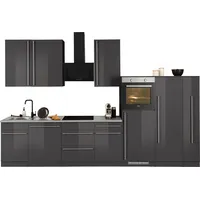 WIHO KÜCHEN Küchenzeile Chicago 360 cm grau