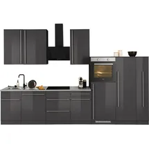 WIHO KÜCHEN Küchenzeile Chicago 360 cm grau