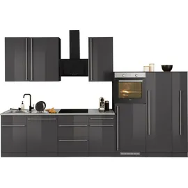 WIHO KÜCHEN Küchenzeile Chicago 360 cm grau