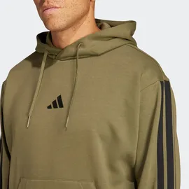 adidas Essentials 3-Streifen Kapuzensweatshirt Herren Grün S