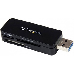 StarTech Externer USB 3.0 Kartenleser (USB 3.0), Speicherkartenlesegerät, Schwarz