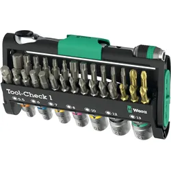 Wera Tool-Check 1, 38-teilig Superkompaktes Werkzeugset Hand-/Maschinen-Einsatz