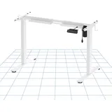 FLEXISPOT höhenverstellbarer Schreibtisch Gestell höhenverstellbarer Schreibtisch elektrisch mit starken Motor 4 Memory-Steuerung EN1 Basic(weißer) - Weiß