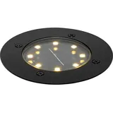 QAZQA - Modern Moderner Bodenstrahler schwarz inkl. LED IP65 Solar - Terry I Außenbeleuchtung - Aluminium Rund - I LED