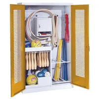 C+P Sportgeräteschrank mit Lochblech-Flügeltüren (Typ 1), HxBxT 195x120x50 cm,
