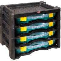 Tayg Multibox 2 (inkl. 4 Kleinteileboxen N° 23, Aufbewahrungssystem für Kleinteile, Box stapelbar, für Werkzeug, Maße 447x314x360 mm) 484961