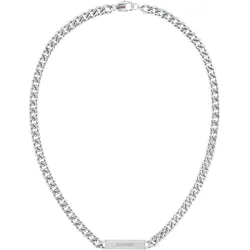 Edelstahlkette TOMMY HILFIGER "SS24 CLASH, 2790577, 2790578", silber (edelstahlfarben), Halsketten, Herren, Edelstahl, L: 61cm, mit Emaille
