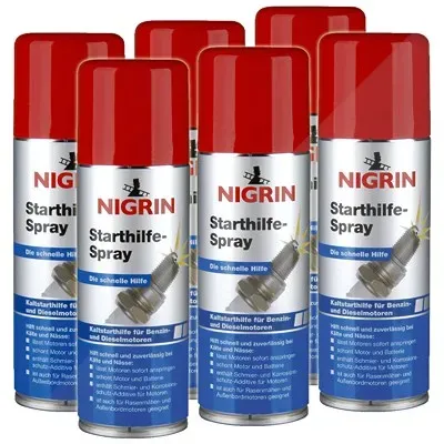 Nigrin 6x 200ml Starthilfe-Spray [Hersteller-Nr. 74040]