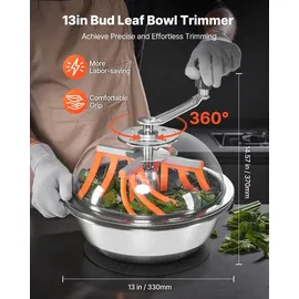 Vevor 33 cm Erntemaschine Bowl manueller Knospen-Trimmer