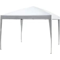 Outsunny - Gartenpavillon - 2,95 x 2,95 m - faltbar - UV - Schutz - Stahl und Oxford - weiß