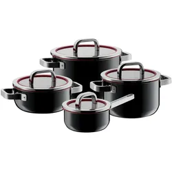 WMF Topfset  Funktion 4  , schwarz , Edelstahl