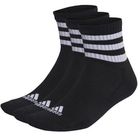 adidas 3-Stripes Cushioned Mid-Cut Socken 3 Paar black/white-37/39